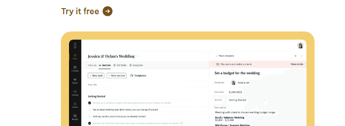 Client checklist with commenting